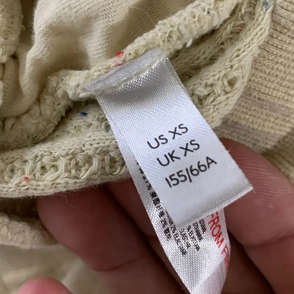 Urban Outfitters XS Out From Under Dani Waffle Relaxed Shorts Cream Lounge